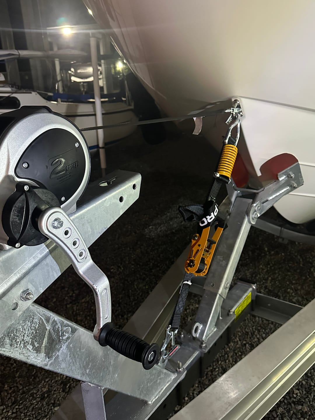 Customer photo review of TorkStrap PRO | 25' x 2'' Self Tensioning Ratchet Straps (10,000LB Break Strength) - Adjusts to Load Shifts - Spring Loaded Heavy Duty Ratchet Straps w/ Soft Loops - UTV, Cargo, ATV, Truck