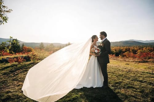 Customer photo review of GISELLE | Beaded Edge Veil