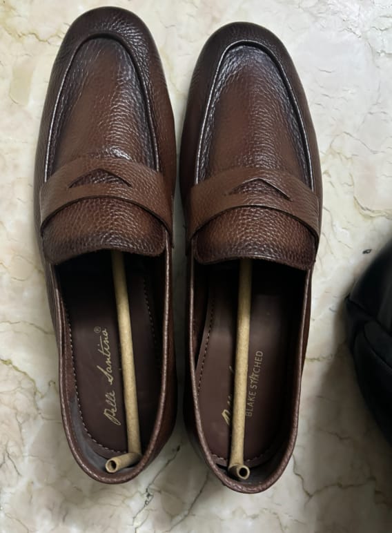 Customer photo review of Brown Milled Penny Loafers - Ultra-Flex
