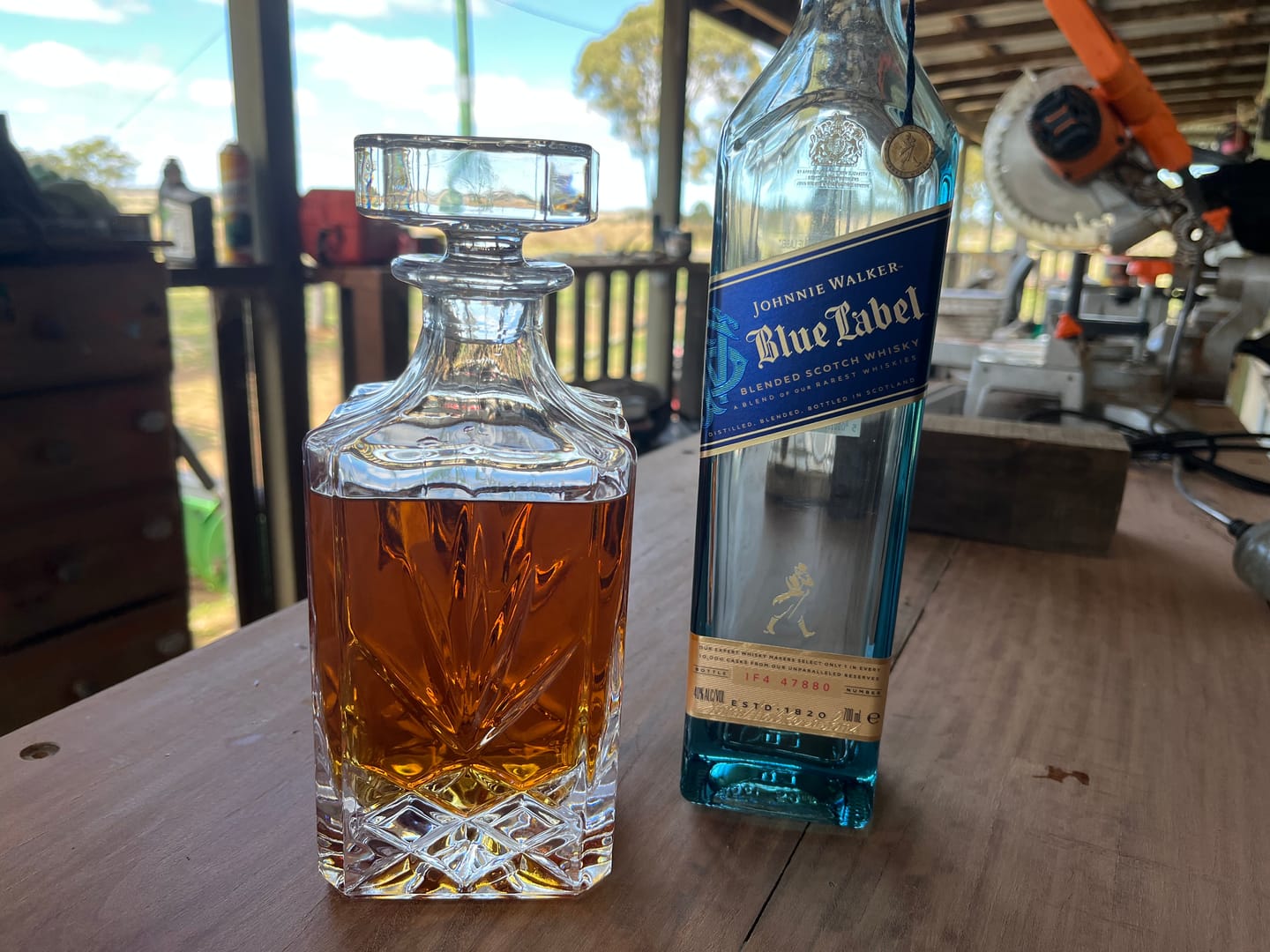 Customer photo review of Johnnie Walker Blue Hamper