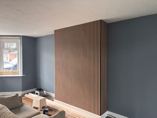 Customer photo review of Acoustic Slat Wall Panel - Walnut