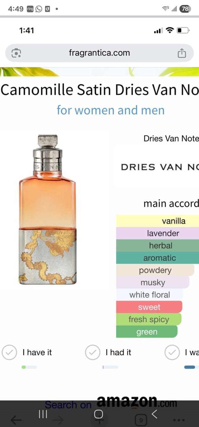 Customer photo review of Dries Van Noten - Camomille Satin EDP