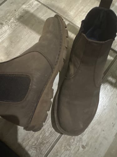 Customer photo review of DESERT GUSSET NUBUCK BROWN