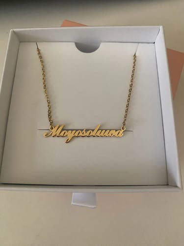 Customer photo review of Personalized Name Necklace