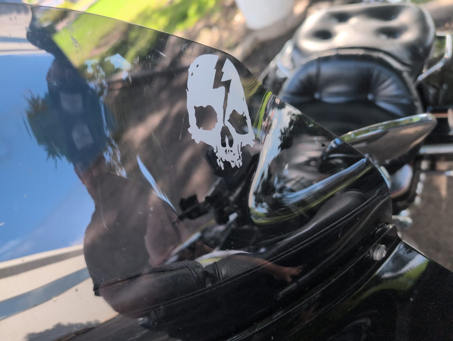 Customer photo review of SKULL LOGO DECAL SMALL