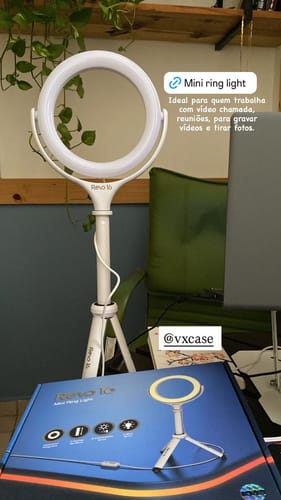 Customer photo review of Mini Ring Light Revo - Branco