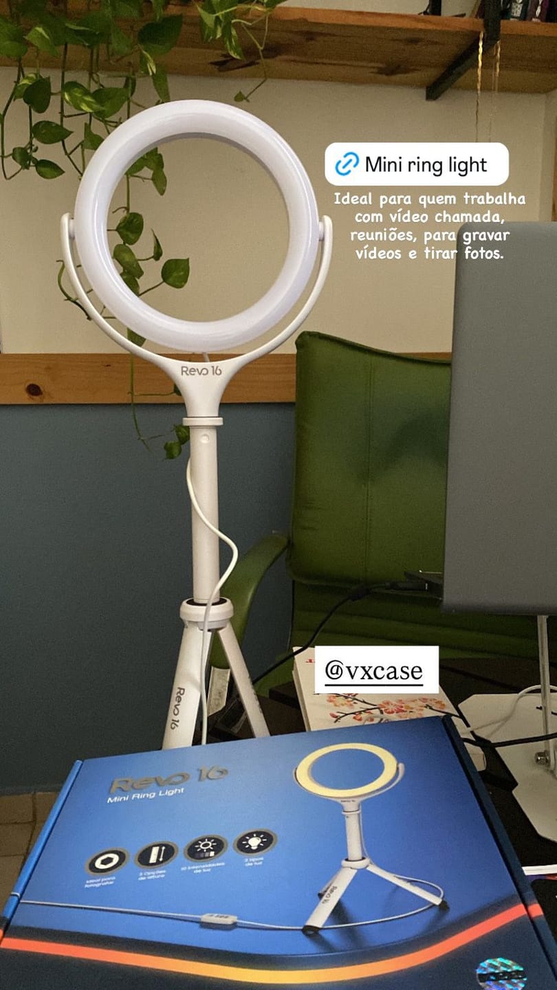 Customer photo review of Mini Ring Light Revo - Branco