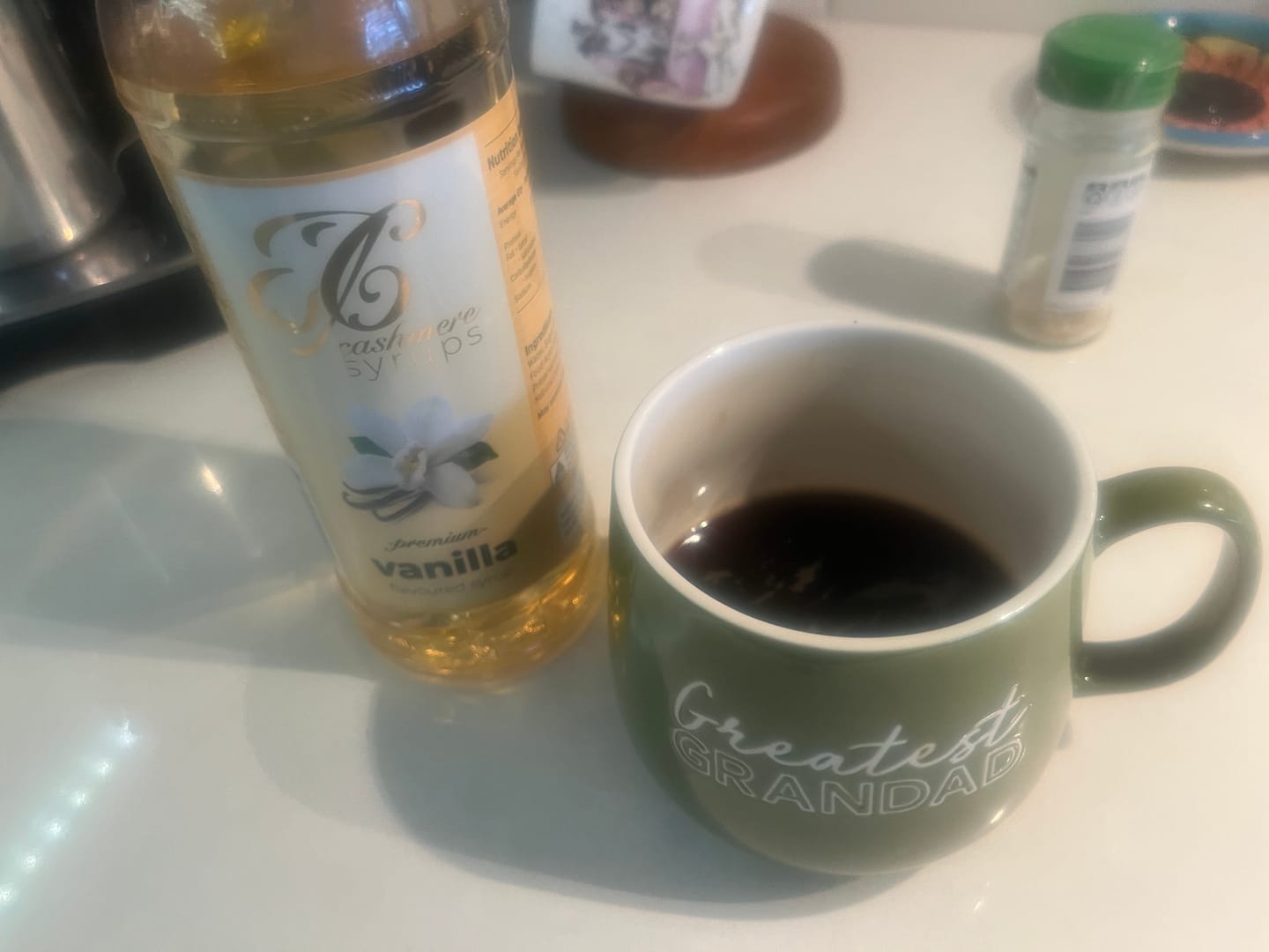Customer photo review of Vanilla Coffee Syrup