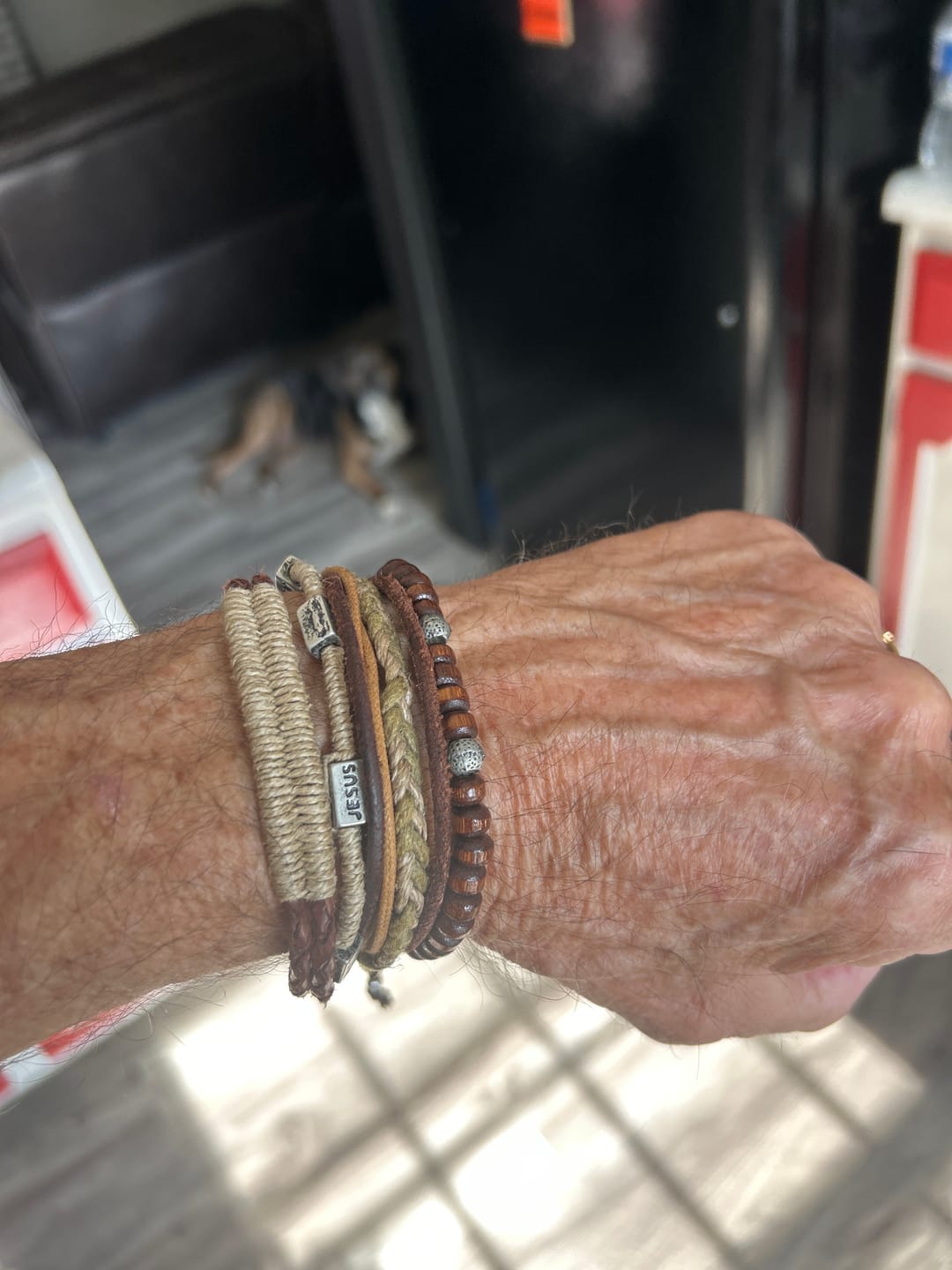 Customer photo review of Trinity Tribal WristPack- Jesus