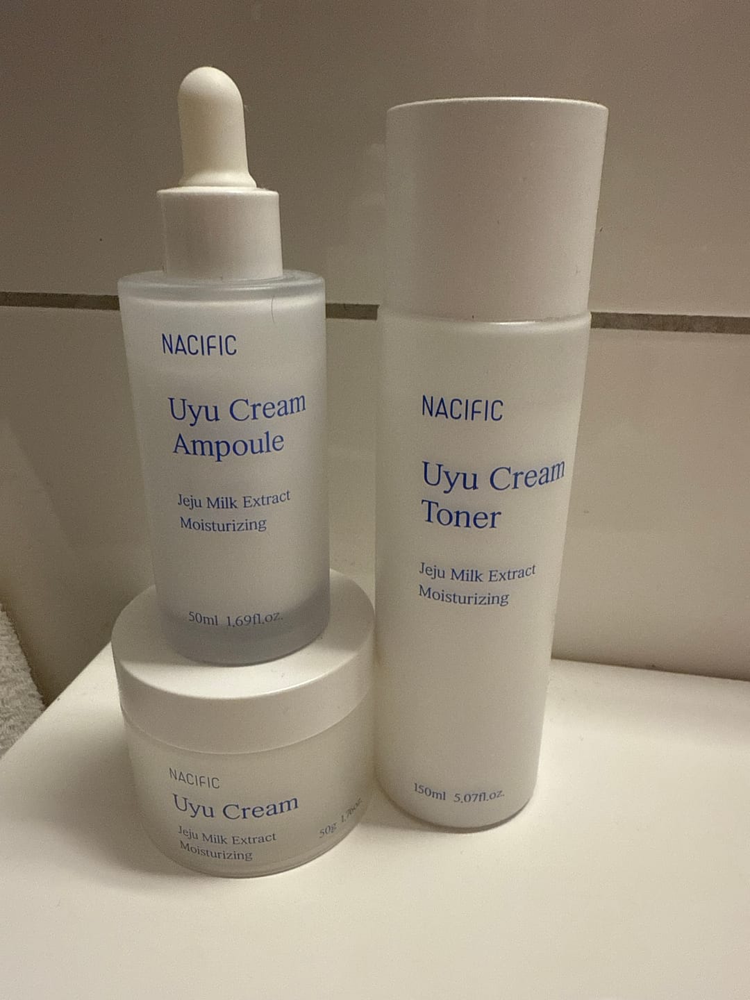 Customer photo review of NACIFIC UYU Cream Triple Set - Den ultimate trio for dyp fuktighet og styrket hudbarriere