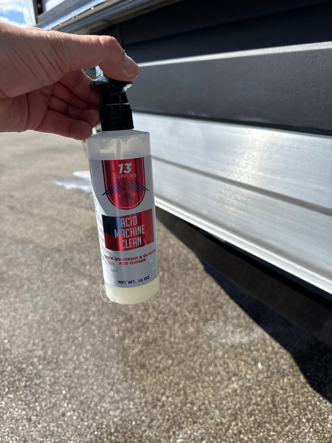 Customer photo review of Acid Machine Clean: All-Purpose Acid Cleaner & Water Spot Remover