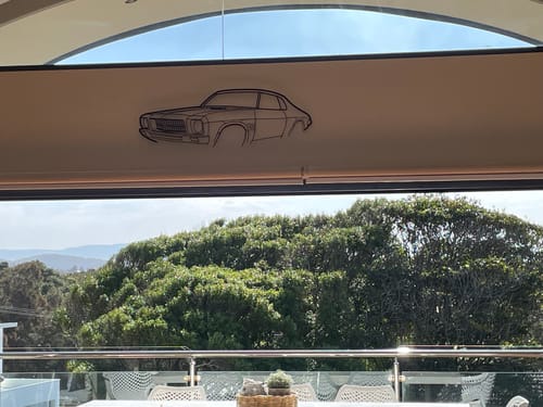 Customer photo review of Holden HQ Monaro Perspective Metal Wall Art Silhouette