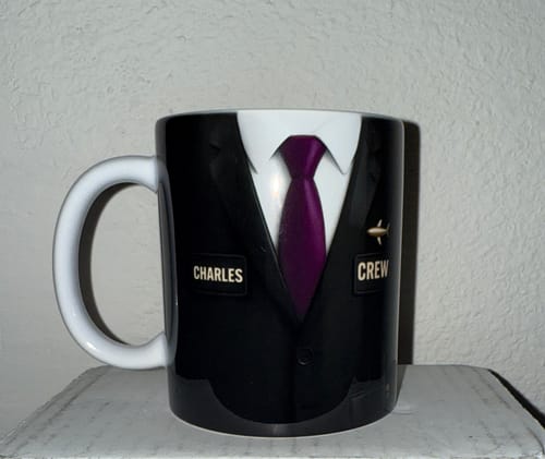 Customer photo review of Flight Attendant Style Professional Suit Mug, Personalized Custom Coffee Mug, Gift for Aviation Enthusiasts