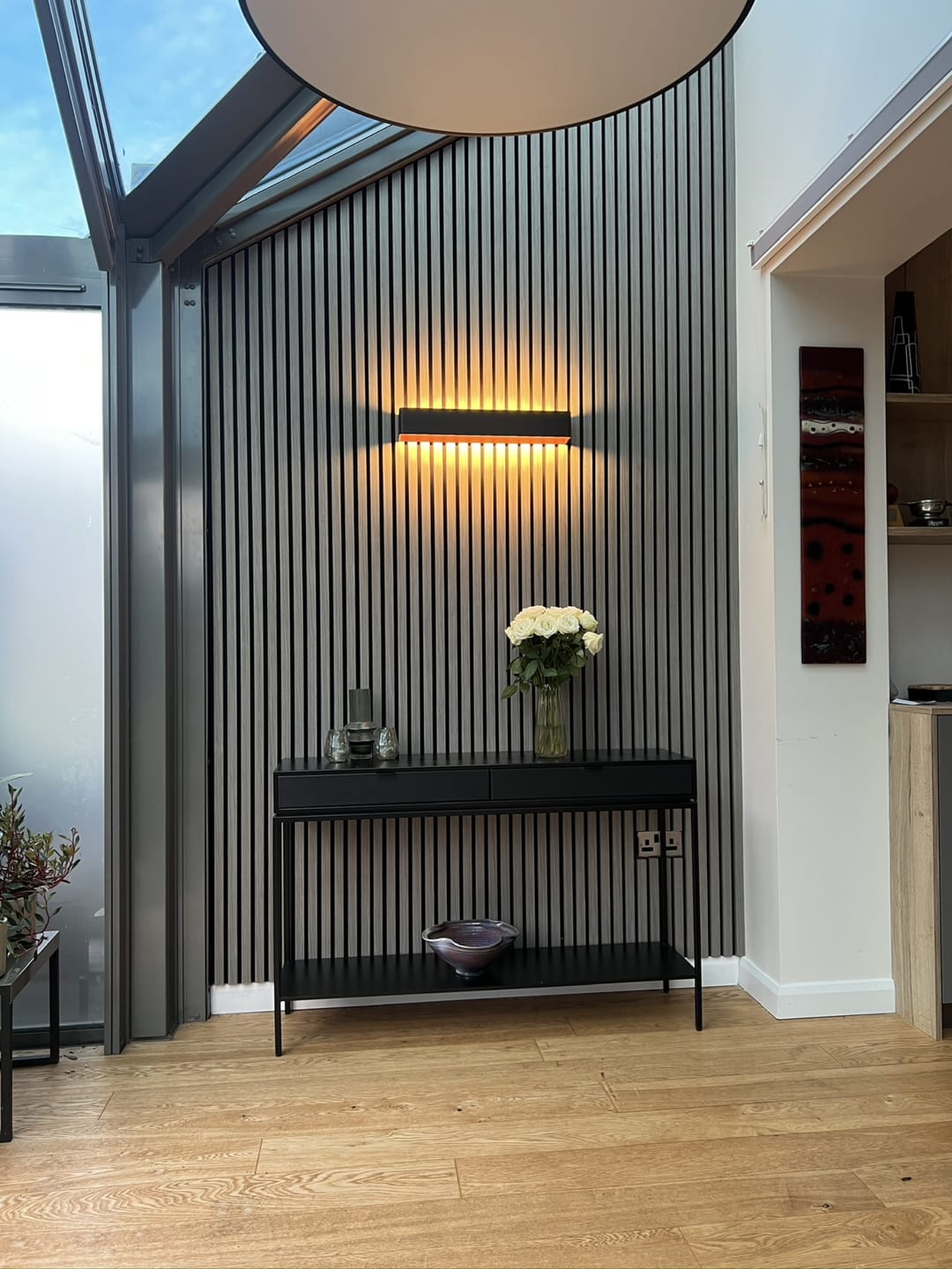 Customer photo review of Wooden Wall Panel | Grey Walnut | Premium 3-sided Wood Veneer