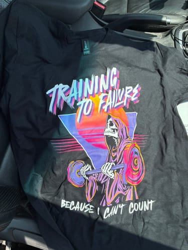 Customer photo review of I Can't Count T-Shirt