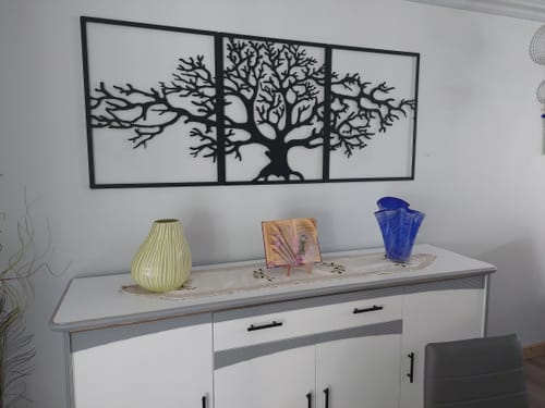Customer photo review of Décoration murale en métal moderne - Triptyque Arbre De Vie (P01)