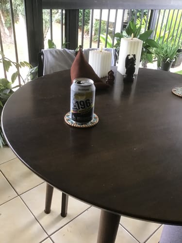 Customer photo review of Bloom Rattan Coasters (Set of 4)