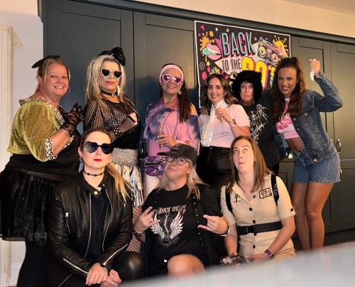 Customer photo review of 1980s Murder Mystery Game Kit