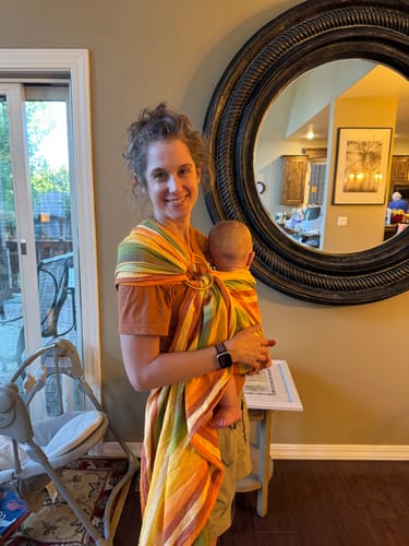 Customer photo review of Alegria fusion de Oro Ring Sling by Girasol