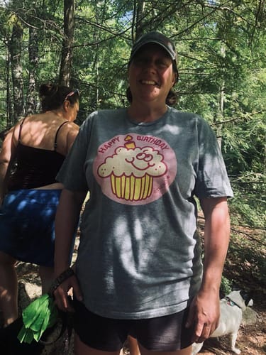 Customer photo review of Happy Birthday Scratch N Sniff T-Shirt