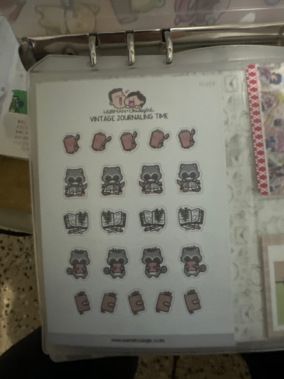 Customer photo review of Vintage Journaling Time Planner Stickers