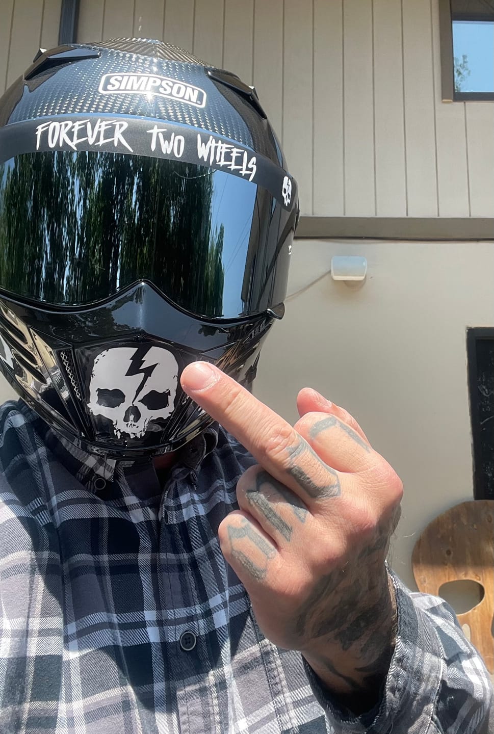 Customer photo review of SKULL LOGO STICKER