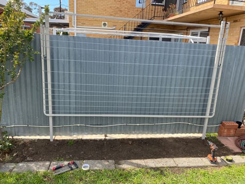 Customer photo review of Sky Dry Custom Made Folding Frame Clothesline