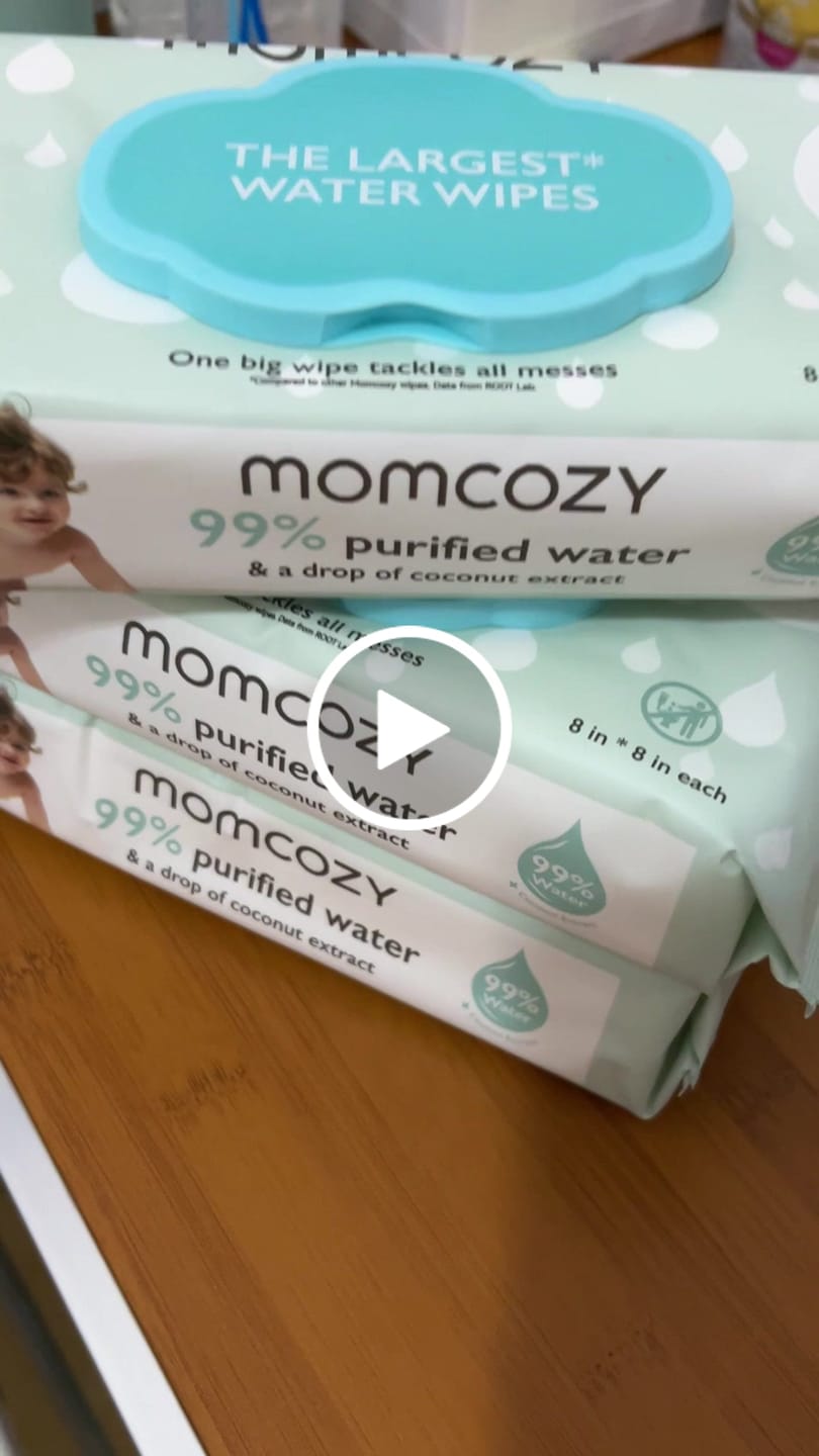 Customer video review of Momcozy Largest Water Wipes 99% Water Based Wipes for Sensitive Skin (Unscented)