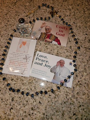 Customer photo review of Jubilee Holy Water Blessed by Pope Leo XIV - Get Holy Water St. Peter Basilica