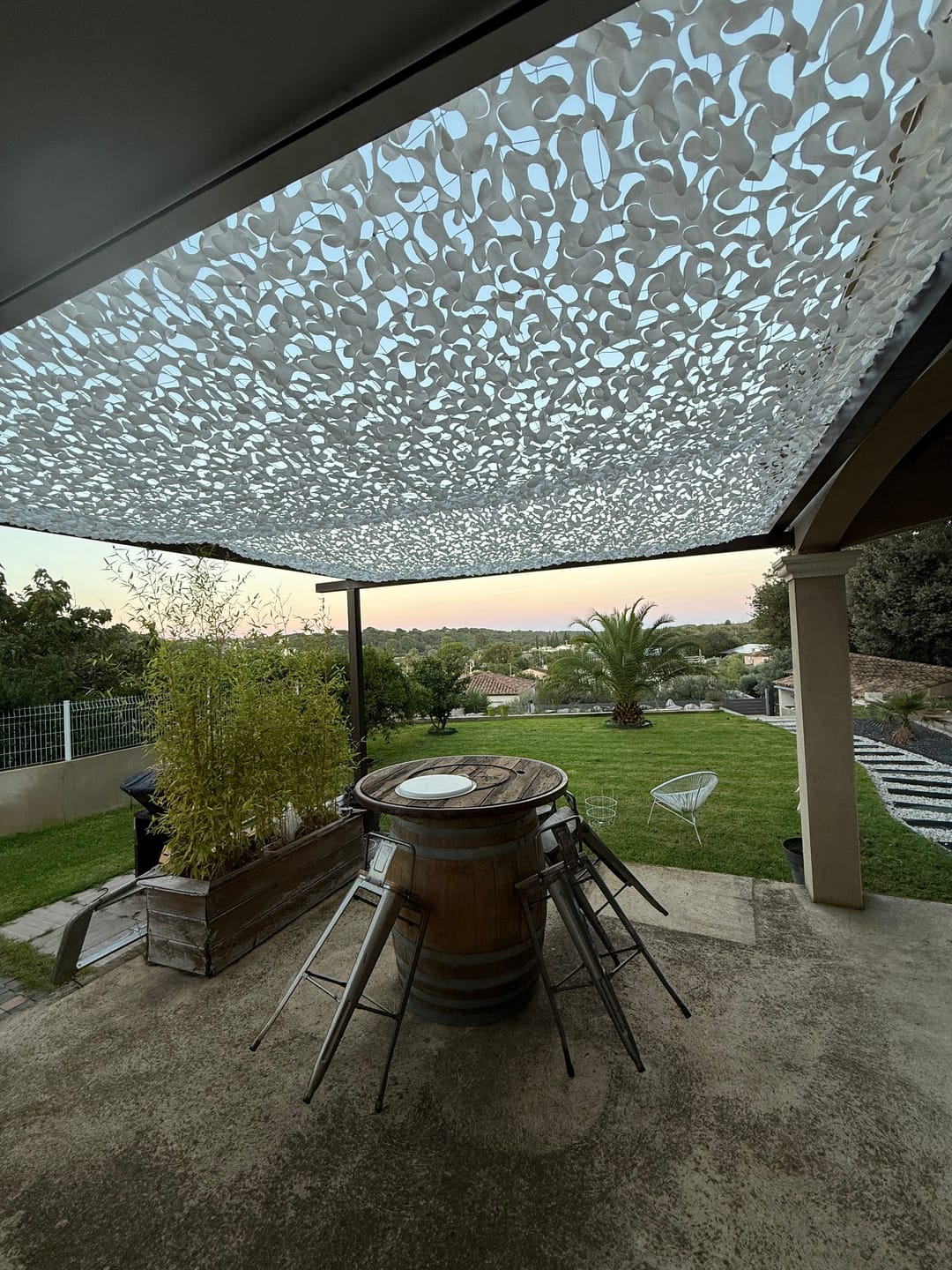 Customer photo review of Filet de camouflage renforcé blanc