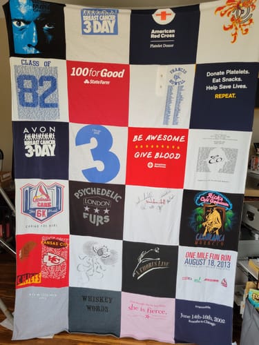 Customer photo review of Premium T Shirt Quilt