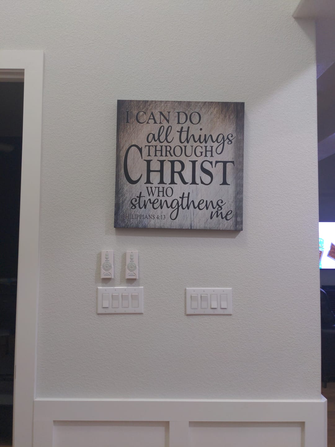 Customer photo review of "I Can Do All Things Through Christ" Premium Canvas