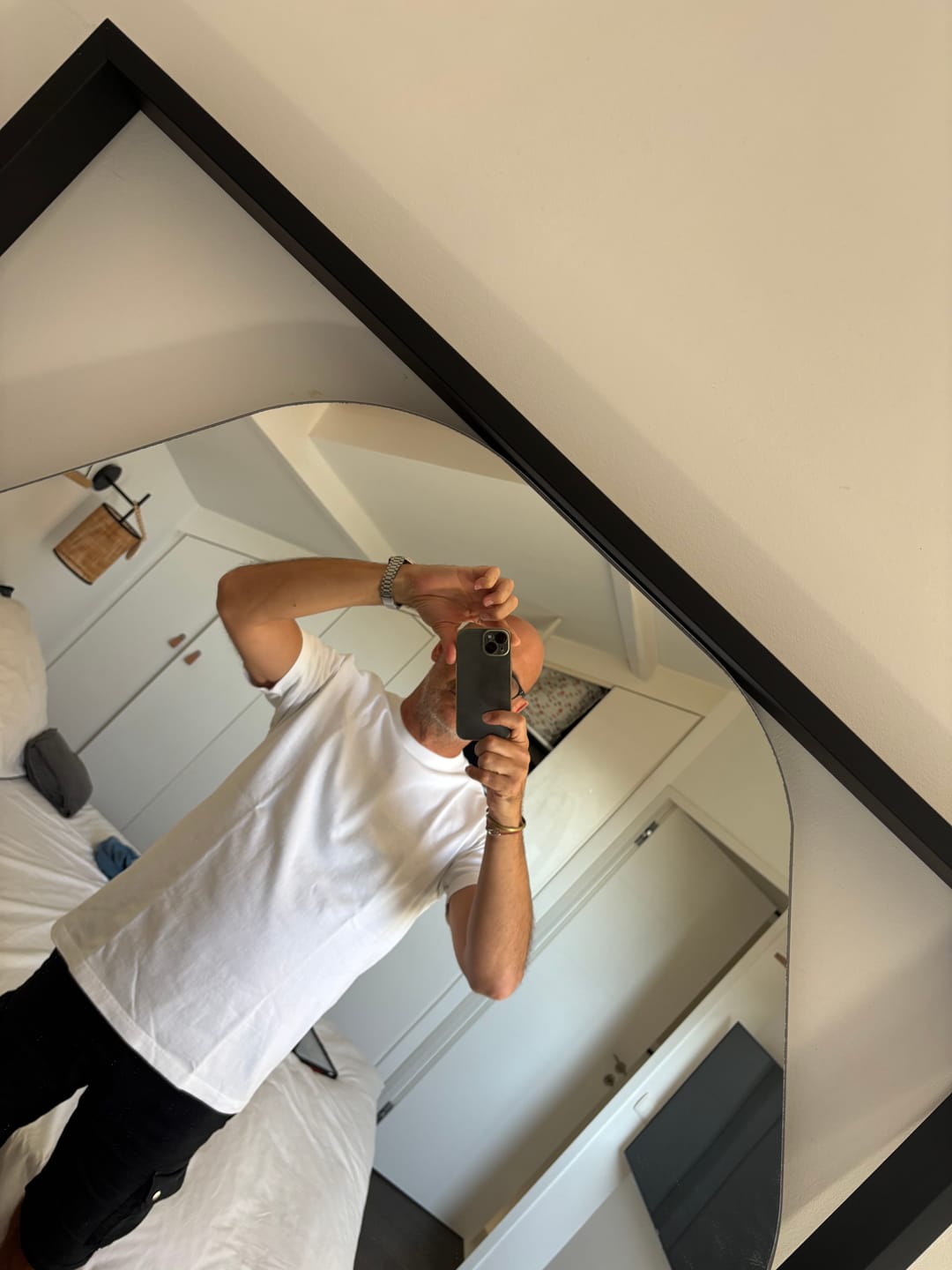 Customer photo review of 9 oz Cotton Tubular T-Shirt - White