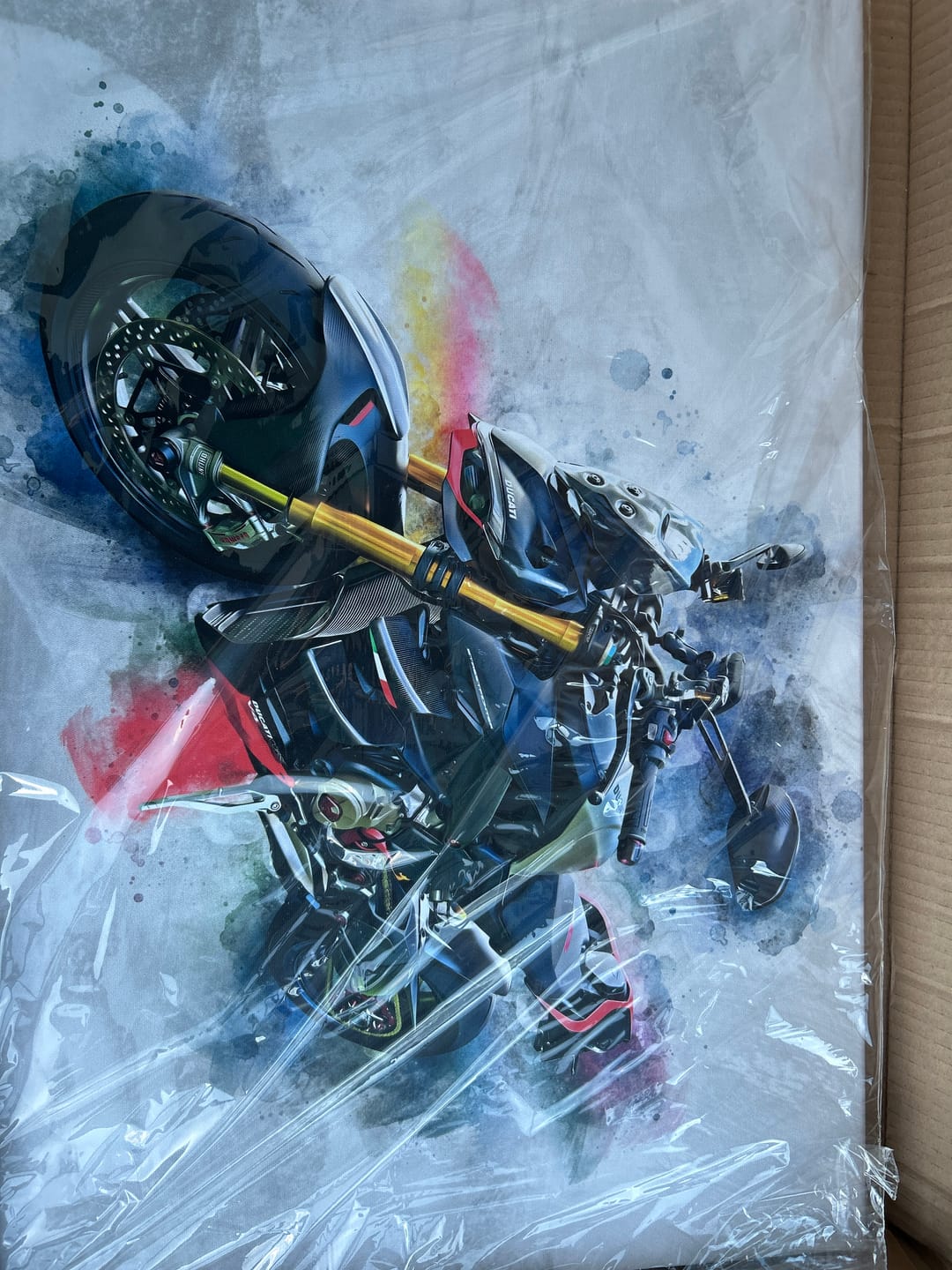 Customer photo review of Dein Motorroad als Aquarell Poster | Geschenk für Motorradfahrer