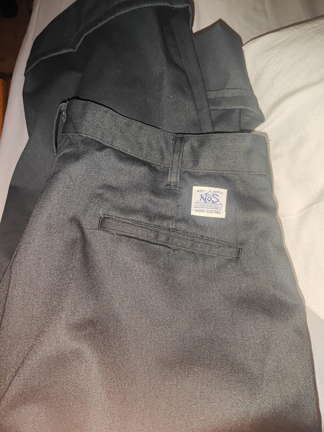 Customer photo review of 1970s Straight-Leg Work Pants - Black