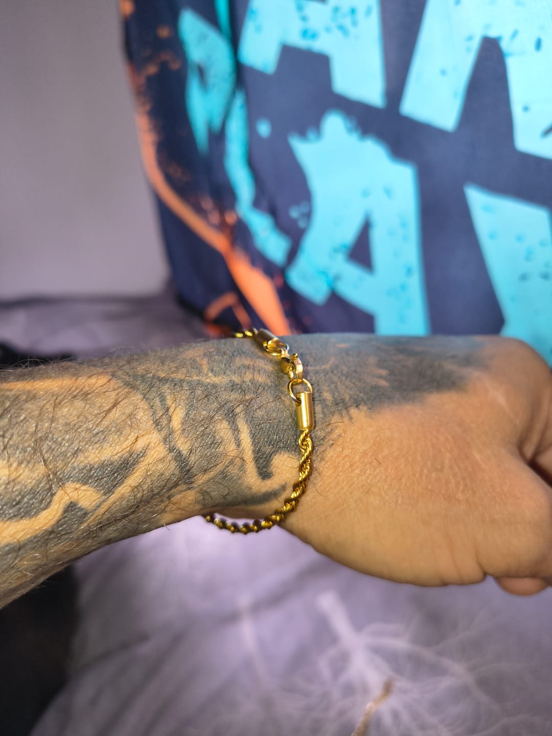 Customer photo review of Rope Bracelet (Gold) 3MM