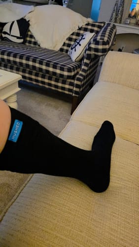 Customer photo review of Performance Eucalyptus Compression Socks