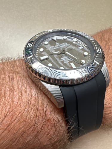 Customer photo review of FKM Black Rubber Strap - POLISHED Steel Buckle