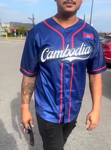 Customer photo review of Cambodia Heritage Custom Baseball Jersey