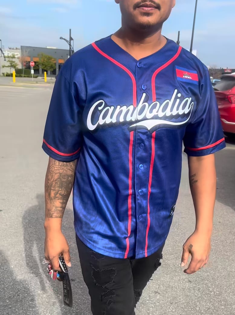 Customer photo review of Cambodia Heritage Custom Baseball Jersey
