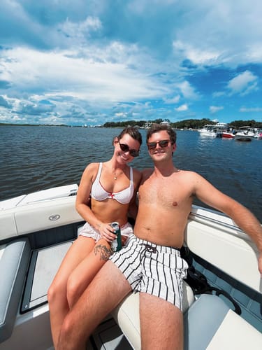 Customer photo review of Crystal Cream Polka Dot Lace Bowknot Underwire Bikini Top