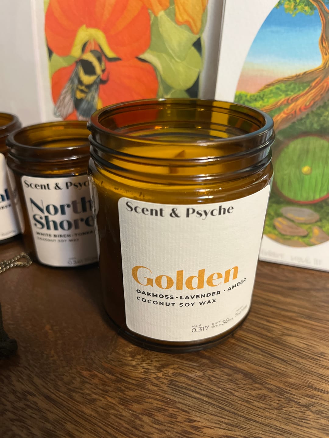 Customer photo review of Golden Scented Candle  - 7oz Amber Jar
