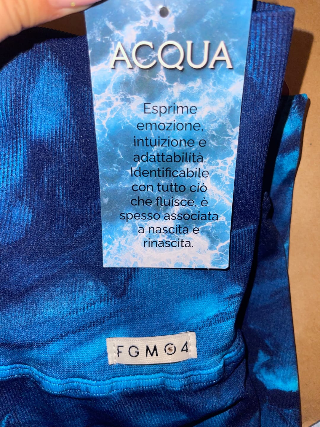 Customer photo review of Leggings Push Up Elements Acqua Turchese Blu