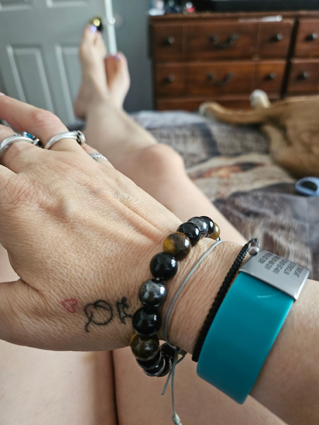 Customer photo review of Triple Stone Protection Bracelet