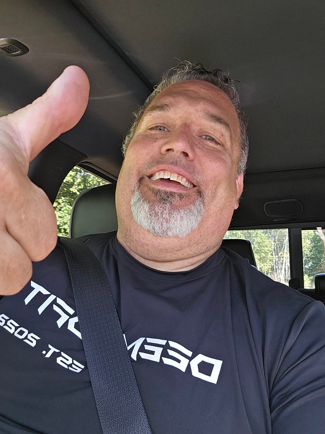 Customer photo review of Men's Gym Tee "Compellence"- Black