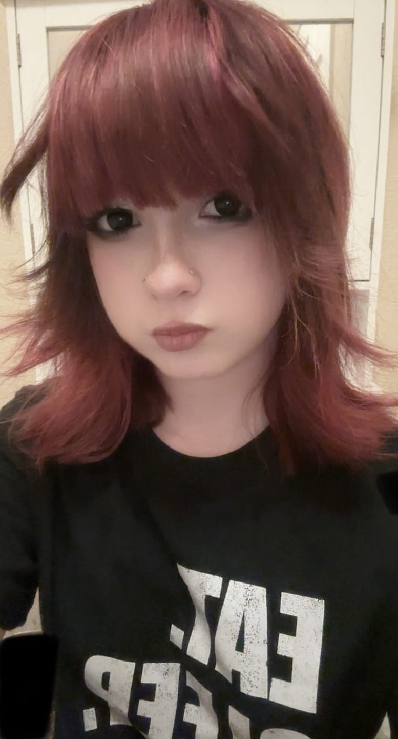 Customer photo review of Halloween black block Prescription Colored Contact Lenses