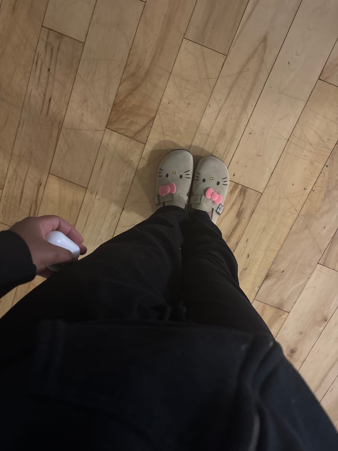 Customer photo review of Hello Kitty Suede Soft Footbed Clogs for Women (US size)