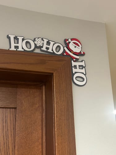 Customer photo review of Christmas door corners 6 bundle laser cut svg file