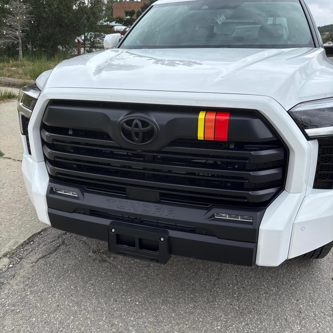 Customer photo review of NEW 2022-2025 Tundra Matte Blackout Overlay Front Grille Emblem