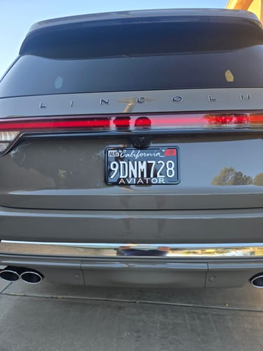 Customer photo review of 2011-2022 CALIFORNIA LICENSE PLATE DMV.CA.GOV - BLACK WITH WHITE TEXT 6"x12" (156.5mm x 305mm)